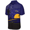 Baltimore Ravens NFL Mens Tropical Sunset Button Up Shirt