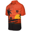 Chicago Bears NFL Mens Tropical Sunset Button Up Shirt