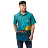 Miami Dolphins NFL Mens Tropical Sunset Button Up Shirt