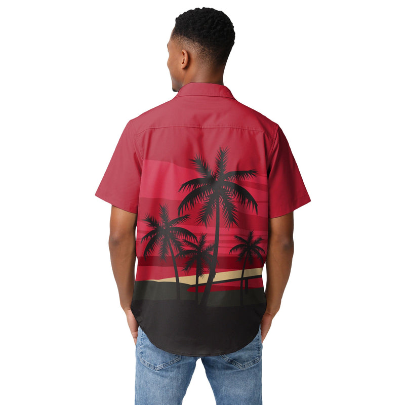 San Francisco 49ers NFL Mens Tropical Sunset Button Up Shirt