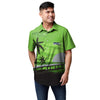 Seattle Seahawks NFL Mens Tropical Sunset Button Up Shirt