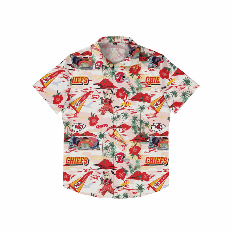 FOCO Kansas City Chiefs NFL Mens Floral Button Up Shirt