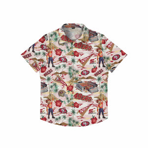 San Francisco 49ers NFL Mens Thematic Stadium Print Button Up Shirt