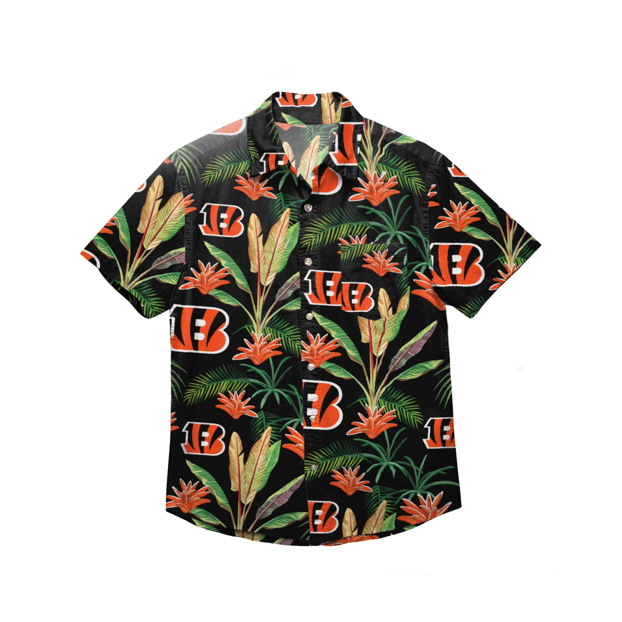 Cincinnati Bengals Nfl Mens Victory Vacay Button Up Shirt