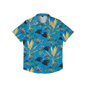Carolina Panthers NFL Mens Victory Vacay Button Up Shirt