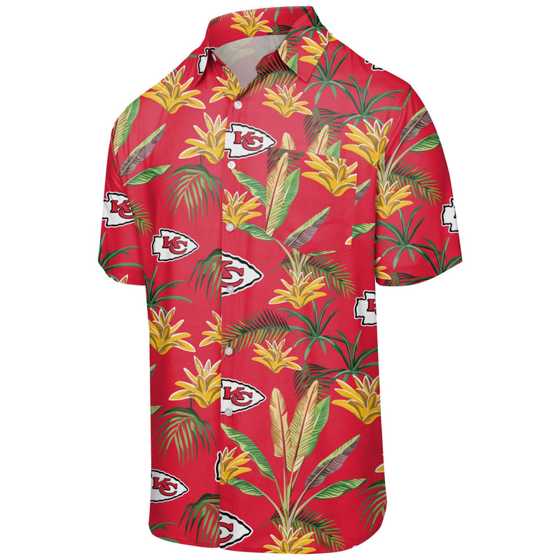 Kansas City Chiefs NFL Mens Victory Vacay Button Up Shirt