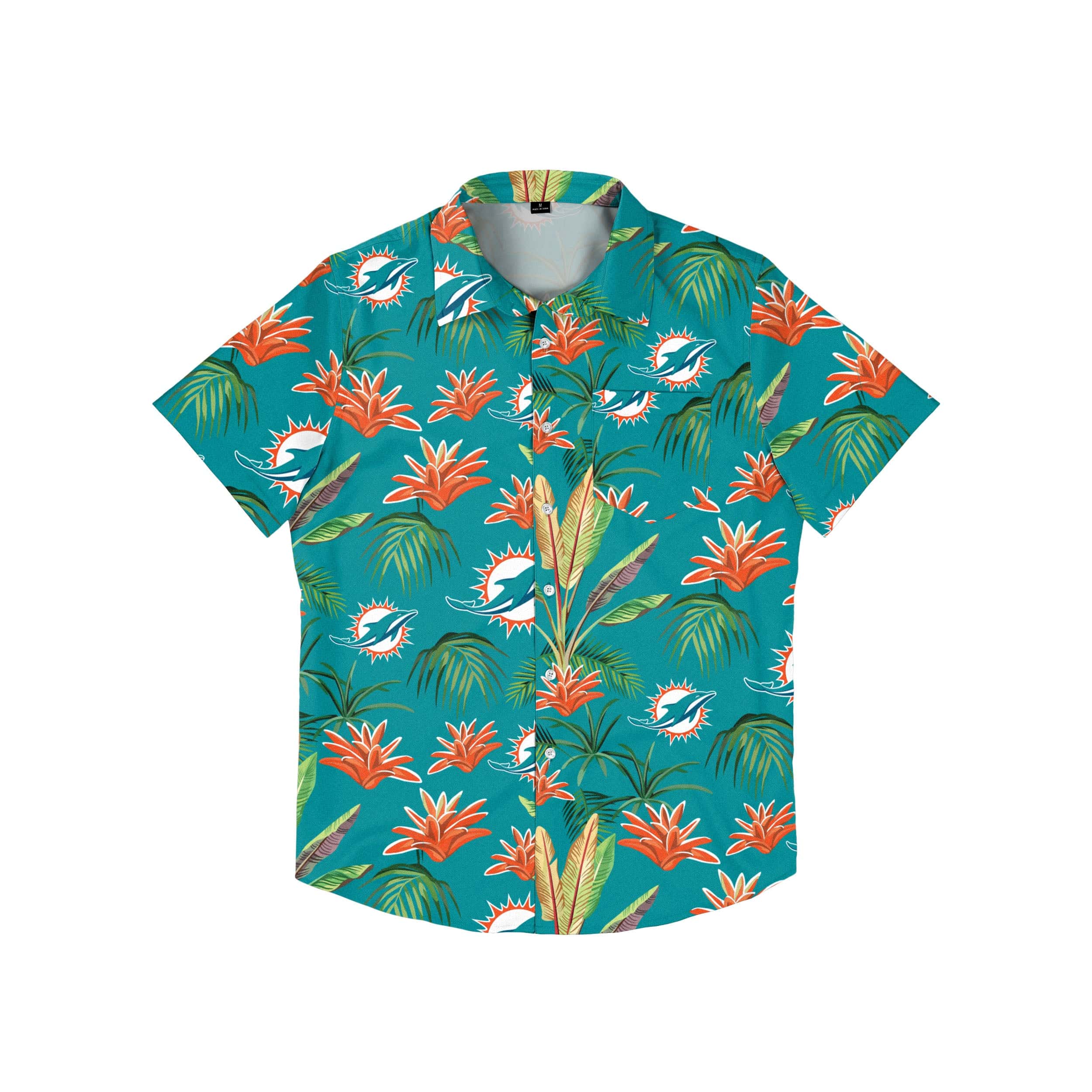 Miami Dolphins NFL Mens Victory Vacay Hawaiian Shirt - Freedomdesign