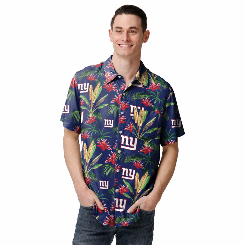 Nfl New York Giants Summer Button Up Summer Hawaiian Shirt And