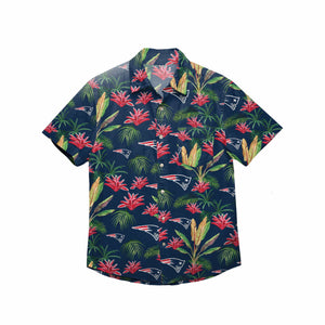 New England Patriots NFL Mens Victory Vacay Button Up Shirt