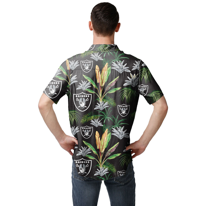 Las Vegas Raiders NFL Mens Floral Button Up Shirt