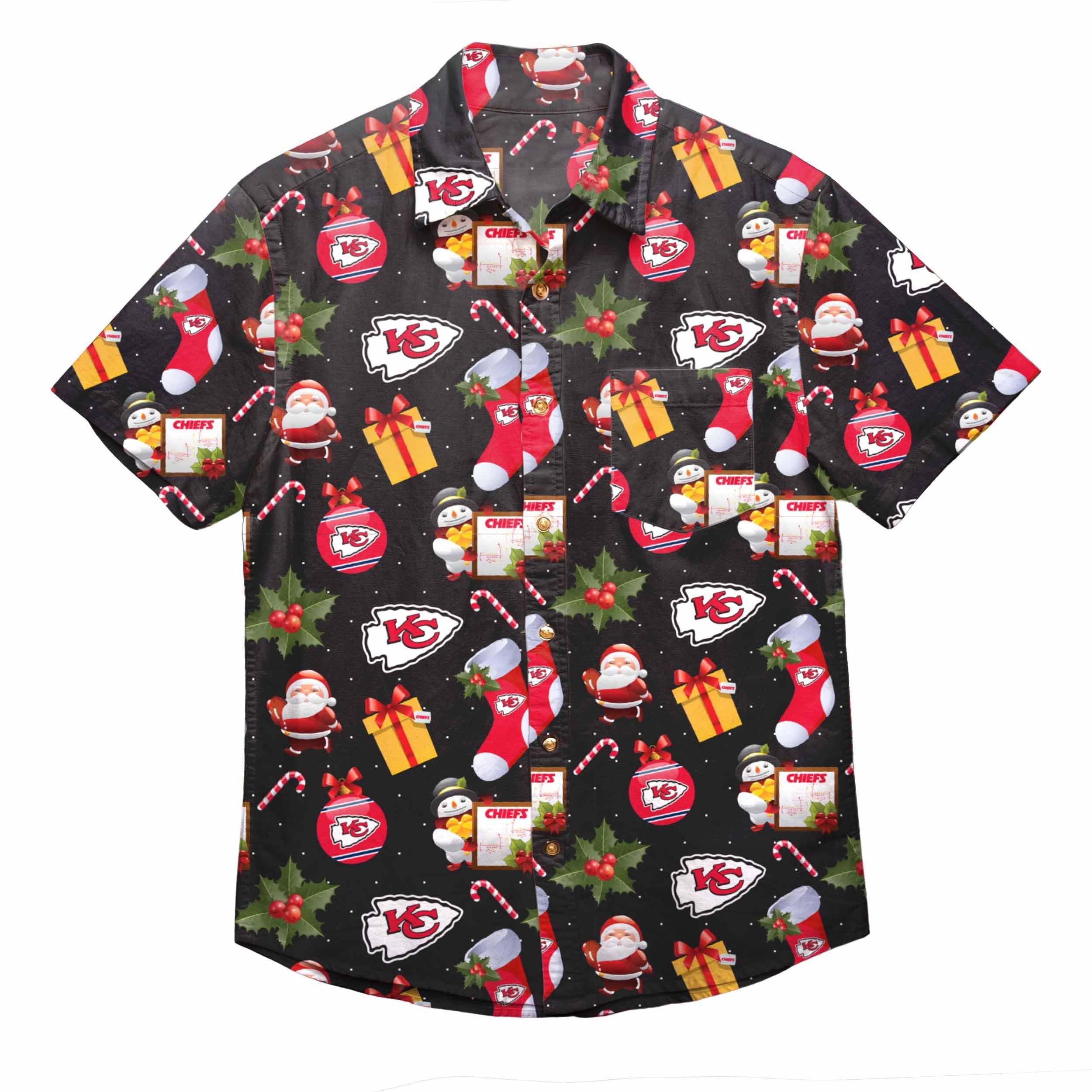 Las Vegas Raiders NFL Mens Christmas Explosion Button Up Shirt