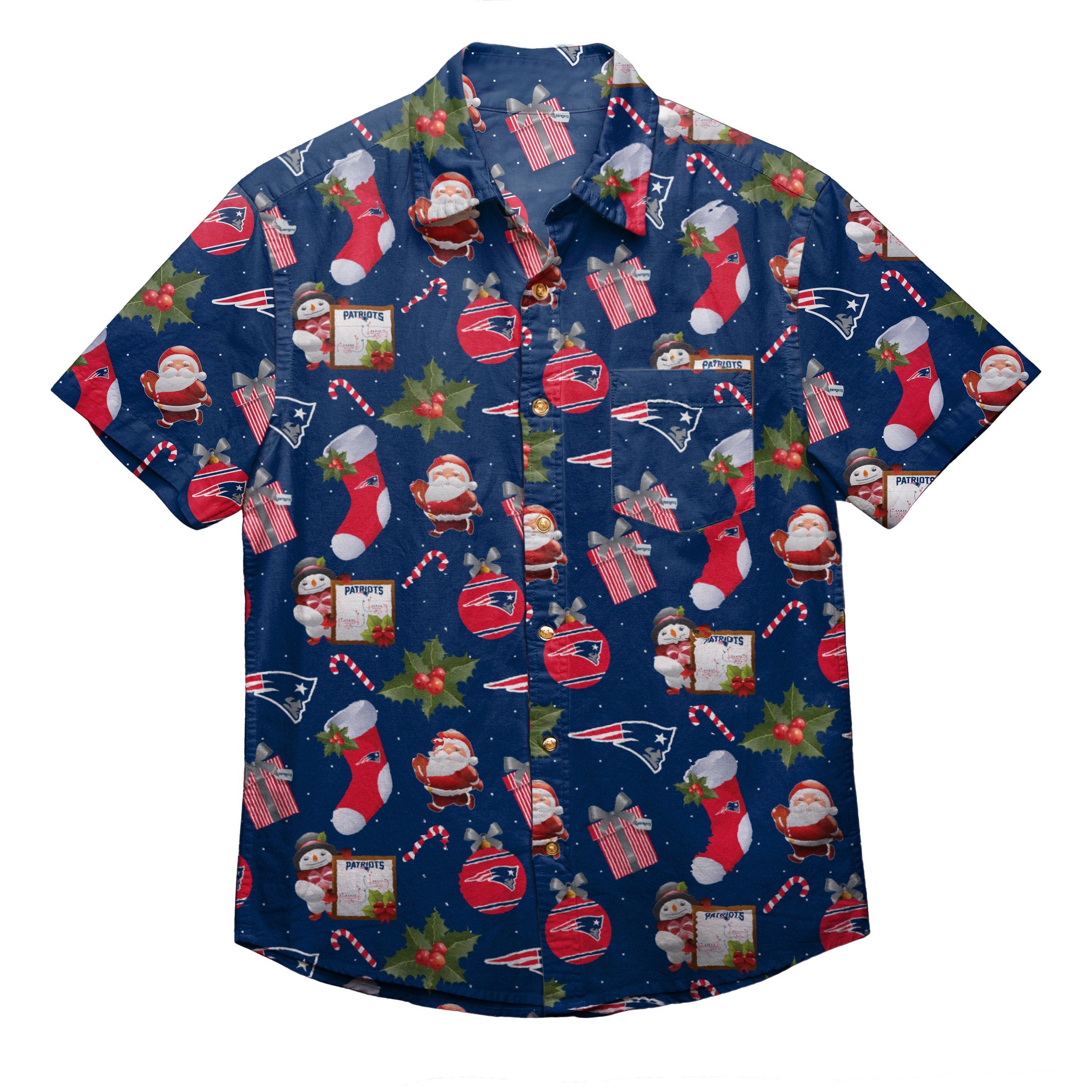 Denver Broncos NFL Mens Christmas Explosion Button Up Shirt