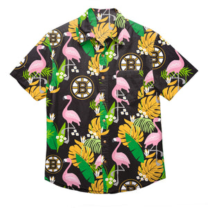 Boston Bruins NHL Mens Floral Button Up Shirt