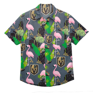 Vegas Golden Knights NHL Mens Floral Button Up Shirt