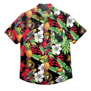 Ottawa Senators NHL Mens Floral Button Up Shirt