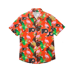 Philadelphia Flyers NHL Mens Floral Button Up Shirt