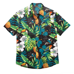 San Jose Sharks NHL Mens Floral Button Up Shirt