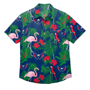 Washington Capitals NHL Mens Floral Button Up Shirt