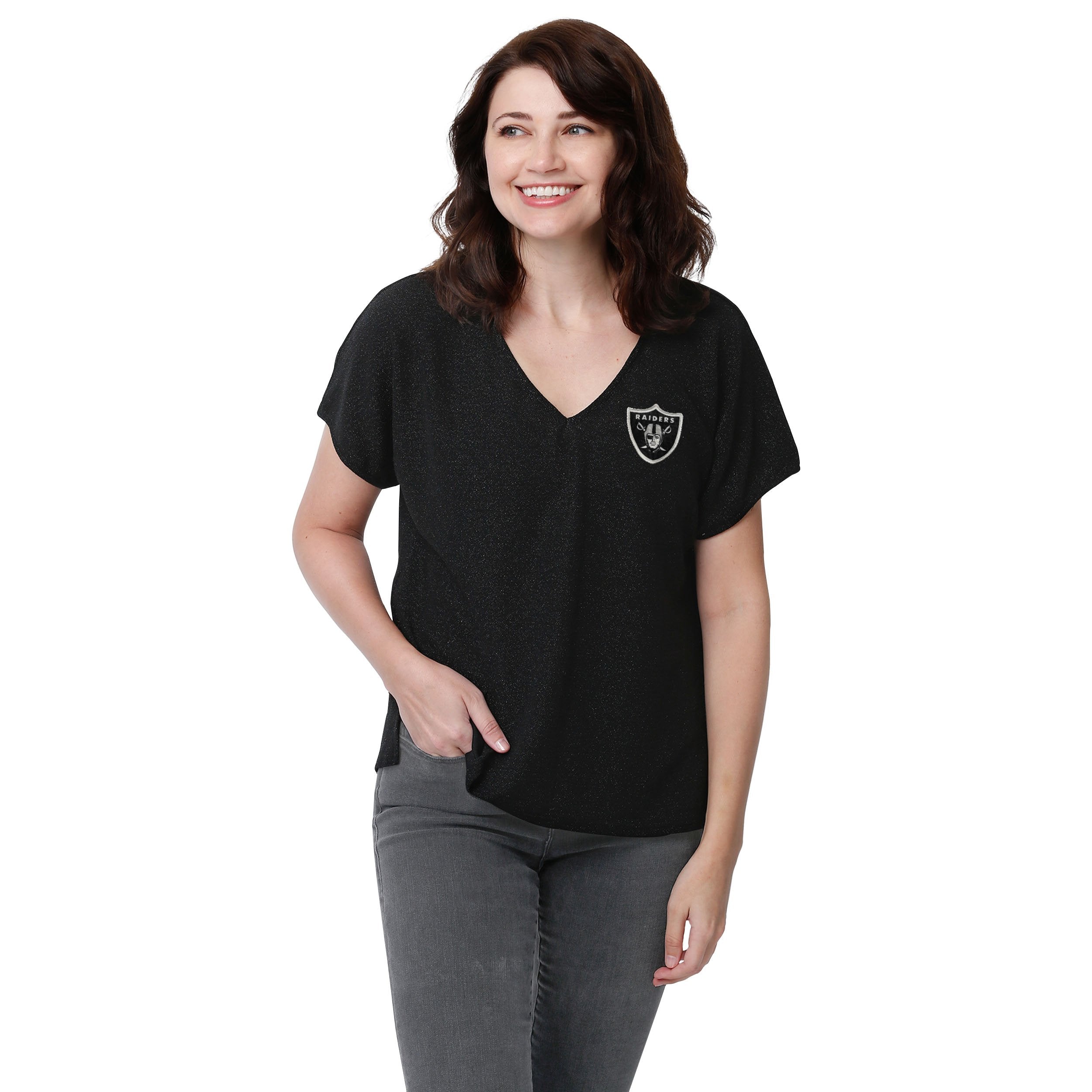 Las Vegas Raiders Ladies V-Neck Tee