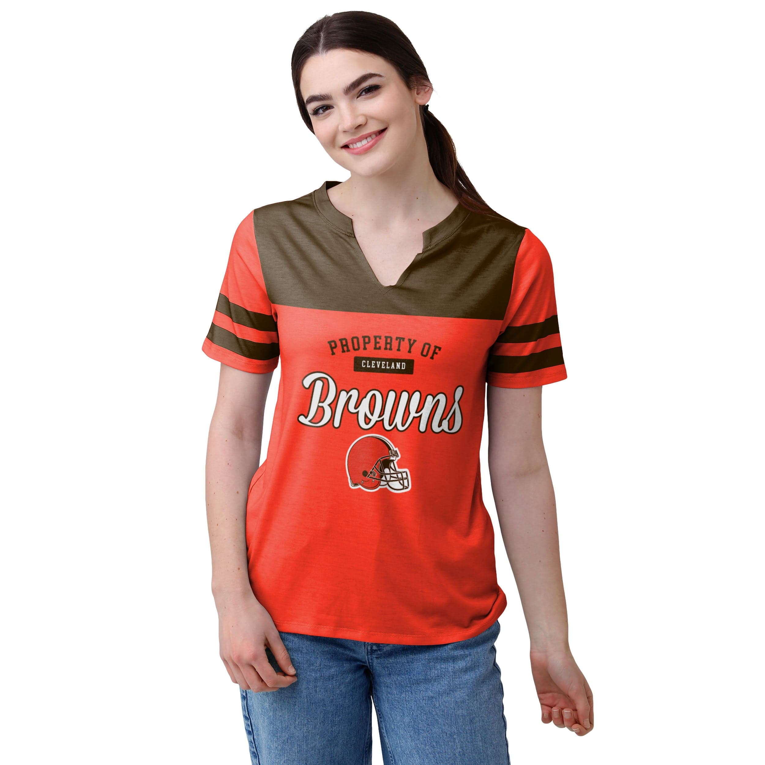 NFL, Tops, Cleveland Browns Vneck Nfl Shop Tshirt