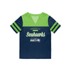 Seattle Seahawks NFL Womens Team Stripe Property Of V-Neck T-Shirt