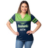 Seattle Seahawks NFL Womens Team Stripe Property Of V-Neck T-Shirt