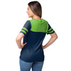 Seattle Seahawks NFL Womens Team Stripe Property Of V-Neck T-Shirt