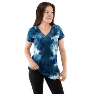 New York Yankees MLB Womens Tie-Dye Rush Oversized T-Shirt