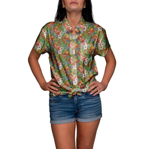 Texas Longhorns NCAA My Fine-Apple Womens Button Up Shirt