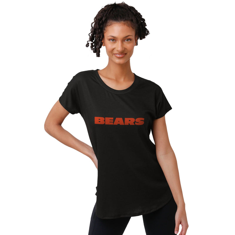 Chicago Bears NFL Womens Wordmark Black Tunic Top