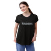 Las Vegas Raiders NFL Womens Wordmark Black Tunic Top