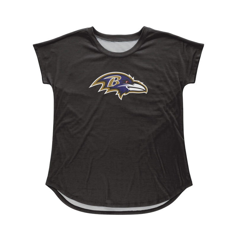 : FOCO Baltimore Ravens NFL Womens Cold Shoulder T-Shirt - Small  : Sports & Outdoors