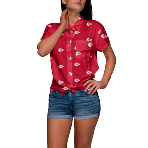 Kansas City Chiefs NFL Logo Blast Womens Button Up Shirt