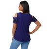 Baltimore Ravens NFL Womens Cold Shoulder T-Shirt