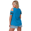 Carolina Panthers NFL Womens Cold Shoulder T-Shirt