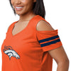 Denver Broncos NFL Womens Cold Shoulder T-Shirt