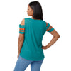 Miami Dolphins NFL Womens Cold Shoulder T-Shirt