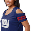 New York Giants NFL Womens Cold Shoulder T-Shirt