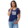 New York Giants NFL Womens Cold Shoulder T-Shirt