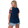 New England Patriots NFL Womens Cold Shoulder T-Shirt