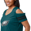 Philadelphia Eagles NFL Womens Cold Shoulder T-Shirt