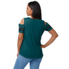 Philadelphia Eagles NFL Womens Cold Shoulder T-Shirt