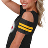 Pittsburgh Steelers NFL Womens Cold Shoulder T-Shirt