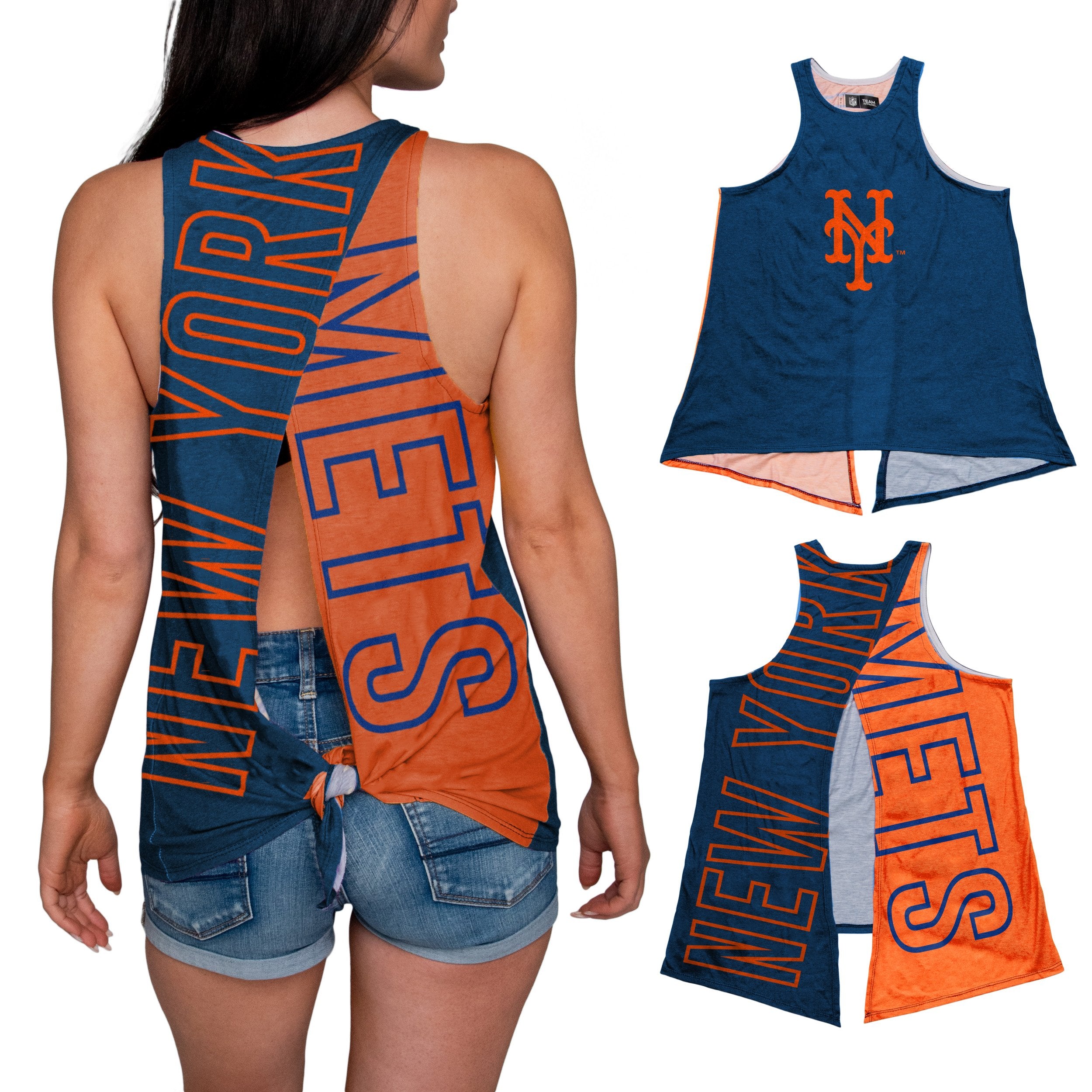 FOCO Milwaukee Brewers MLB Womens Tie-Breaker Sleeveless Top