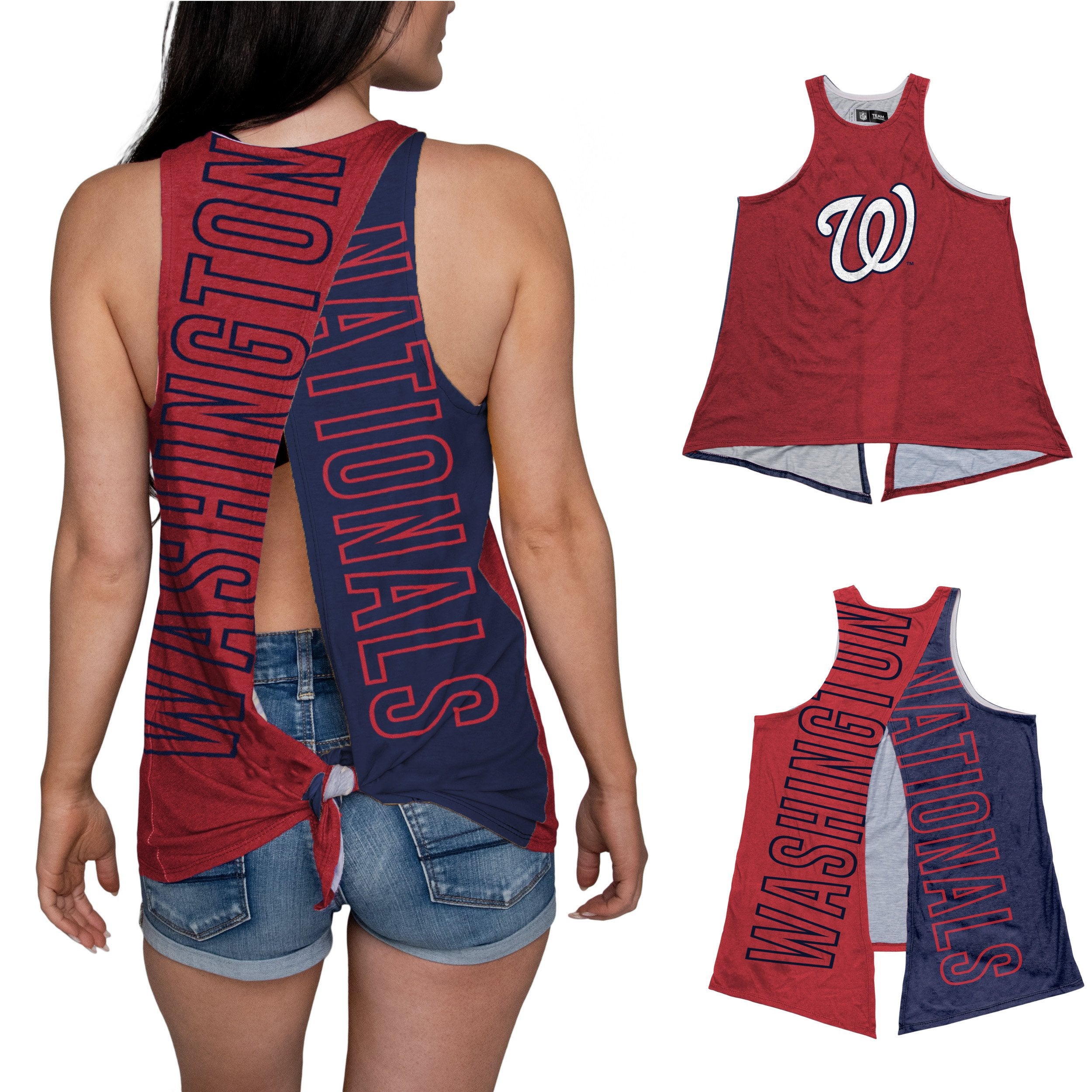 FOCO Milwaukee Brewers MLB Womens Tie-Breaker Sleeveless Top