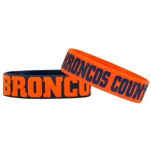 Denver Broncos NFL Bulk Bandz Bracelet 2 Pack