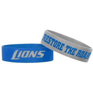Detroit Lions NFL Bulk Bandz Bracelet 2 Pack