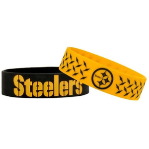 Pittsburgh Steelers NFL Bulk Bandz Bracelet 2 Pack
