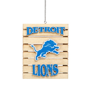 Detroit Lions NFL Wood Pallet Sign Ornament