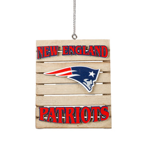 New England Patriots Wood Pallet Sign Ornament